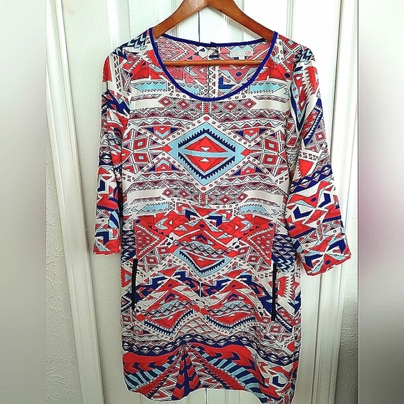 Mod Abstract Dress, - Picture 4 of 14